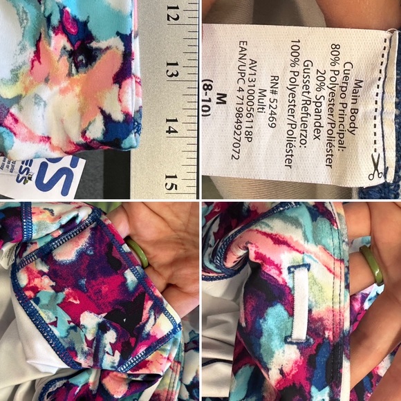 Avia new colorful slimming leggings pocket banded women's size medium - Picture 4 of 4